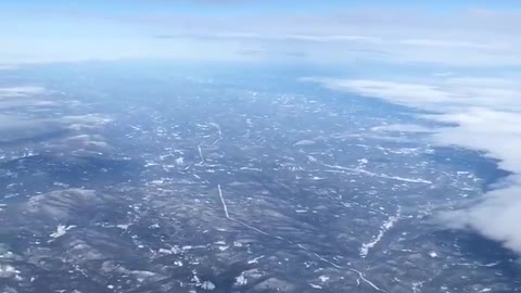 Plane passes over edge of the storm