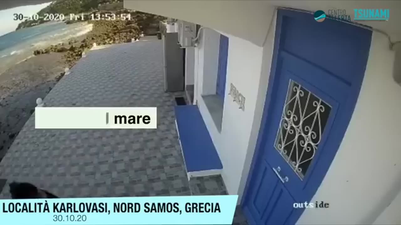 Lo tsunami del 30.10.2020 nel Mar Egeo. Video dell'impatto in località Karlovasi, isola di Samos(GR)