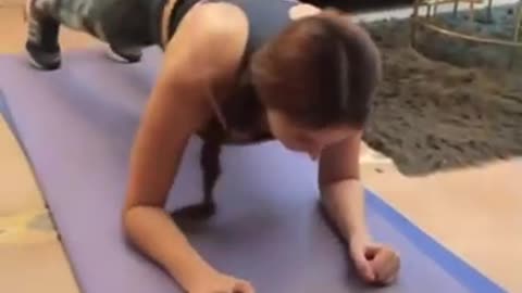 Hot Arab girl working out