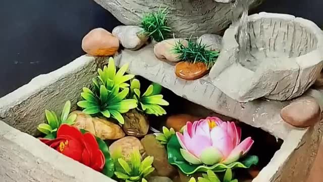 Satisfying Garden Waterfall Fountain Making at Home