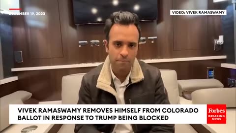 BREAKING NEWS: Vivek Ramaswamy Removes Himself From Colorado Ballot In Solidarity With Trump