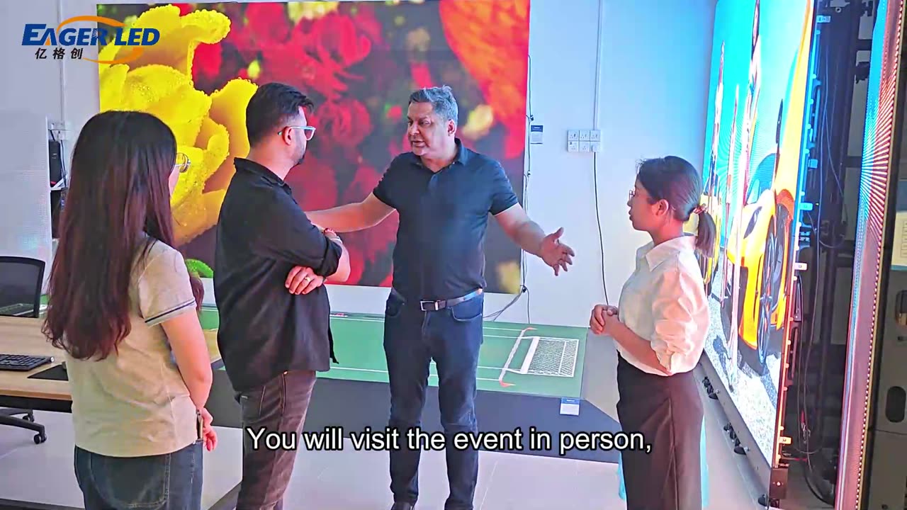 Warmly welcome Canada customers to visit EagerLED and discuss LED display cooperation.