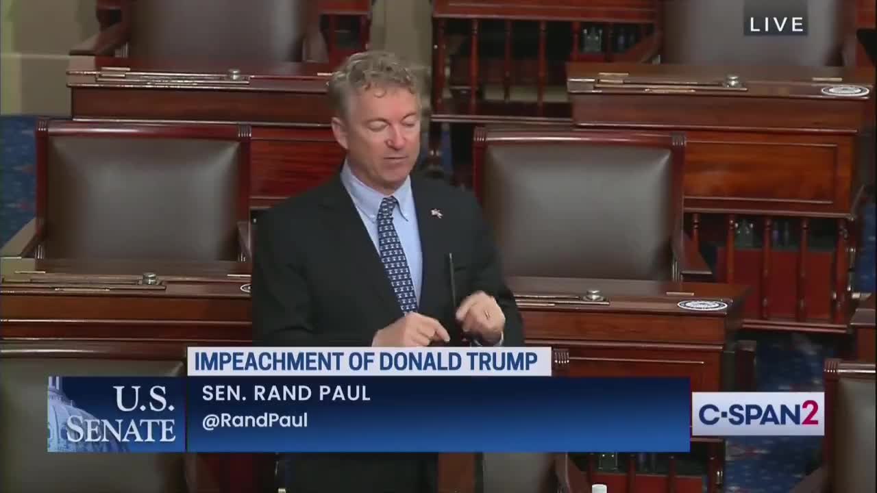 Rand Paul TRUTH BOMBS On Dems Over Their Impeachment Hypocrisy