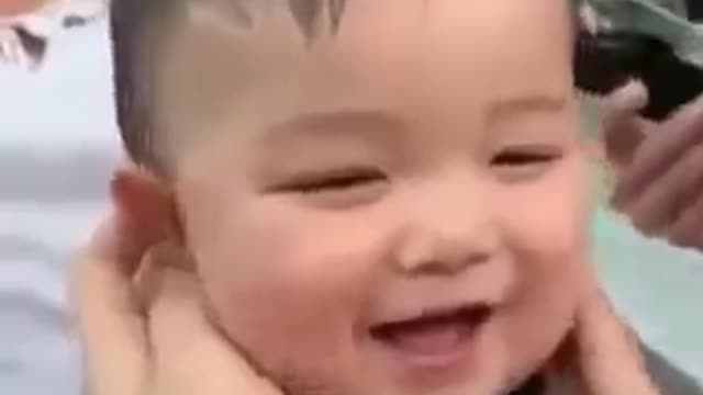 funny baby hair cut