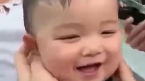 funny baby hair cut