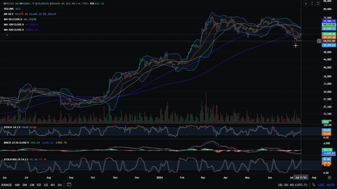 Bitcoin Chart Analysis and Commentary 7-13-24