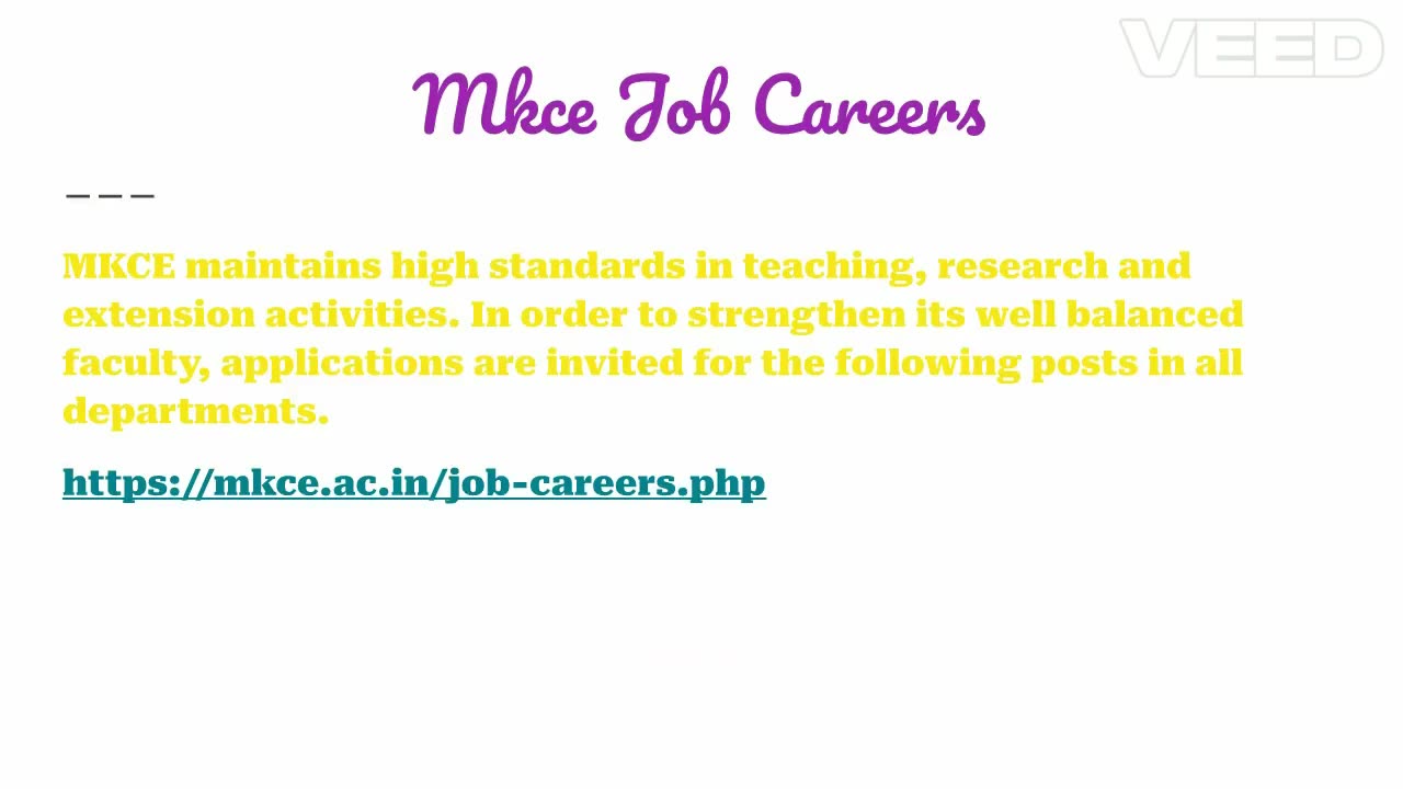 MKCE JOB CAREERS