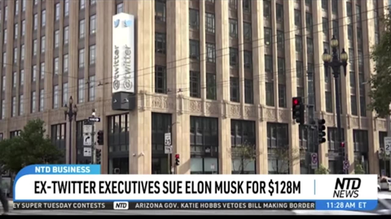 Ex-Twitter executives sue Elon Musk for $128M