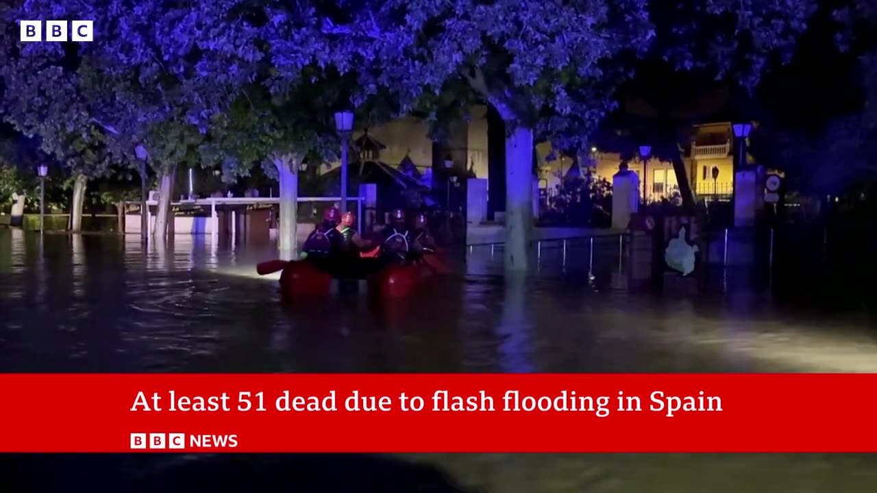 Spain floods kill at least 51 people | BBC News