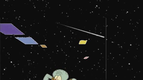 Squidward Is Playing With Tiles In Space 💫