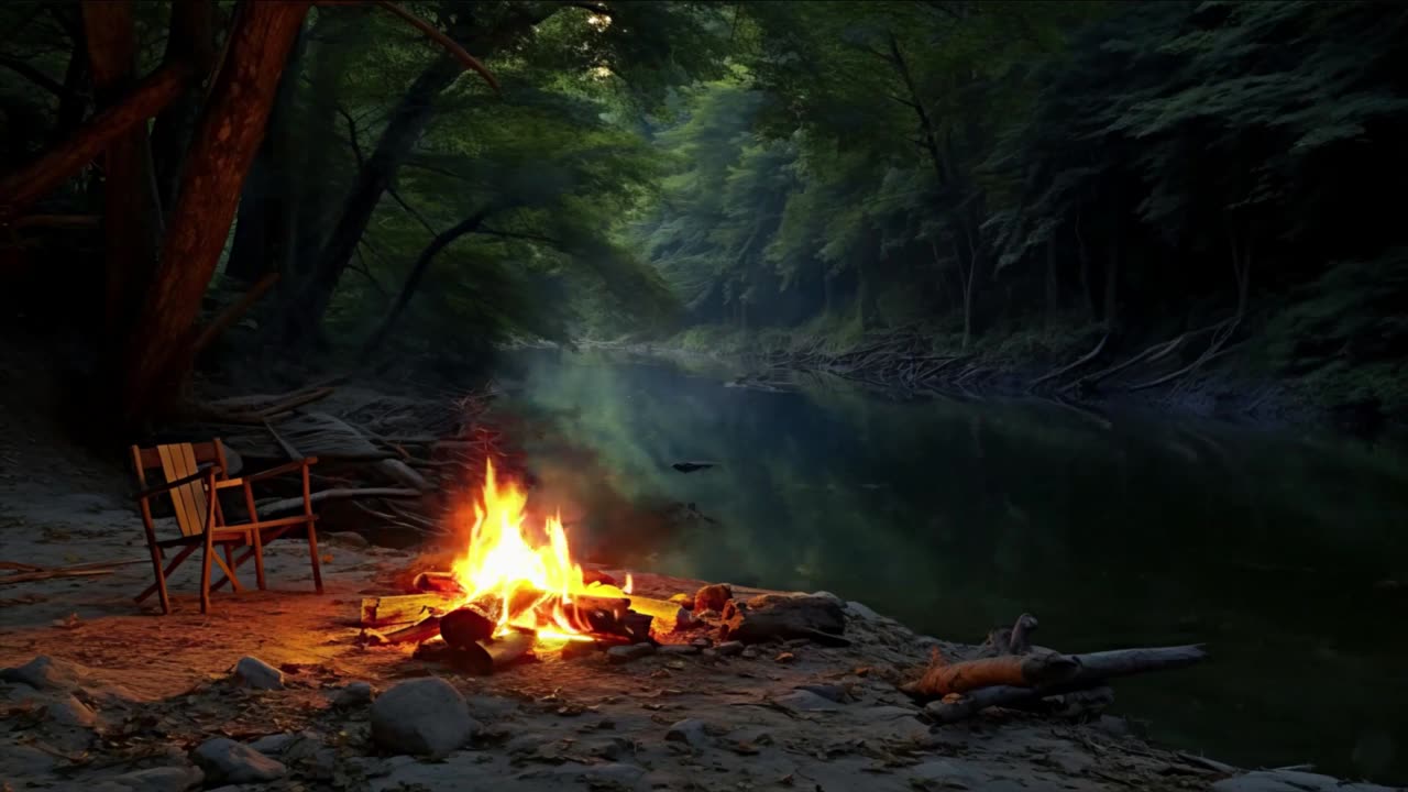 Cozy Camp Fire 🔥 Pure Relaxation and Ambient Flames (perfect whilst studying) 🔥