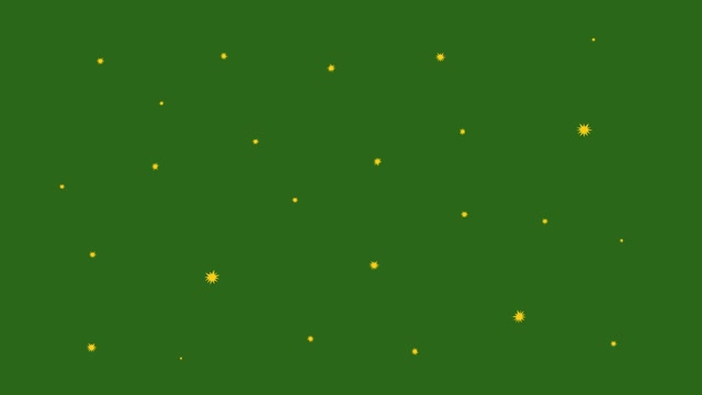 Yellow stars blinking on green background