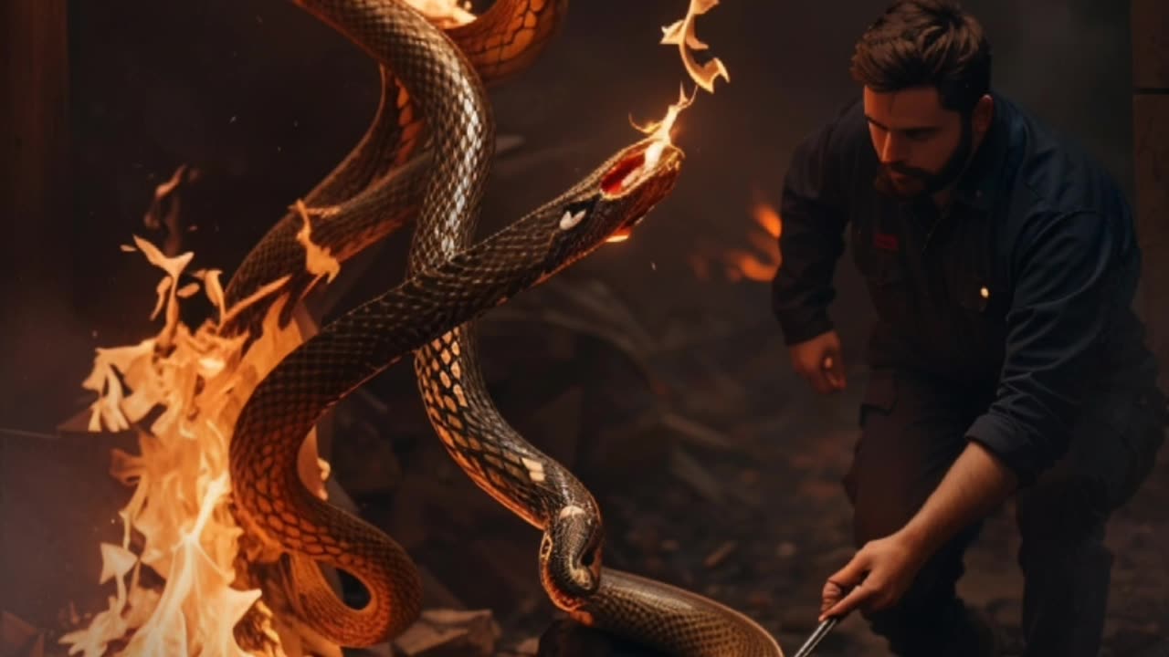 A man and a snake