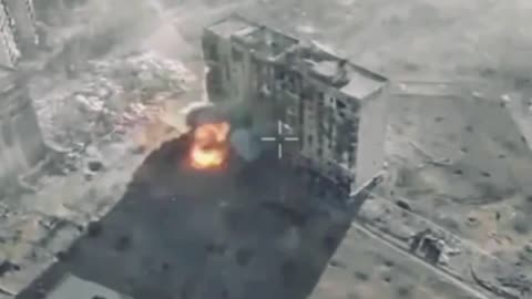 👀💥 Remote destruction of a multi-story building occupied by Russian military