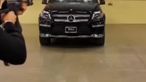 Mercedes Car bulletproof test with AK -47 #car #funny