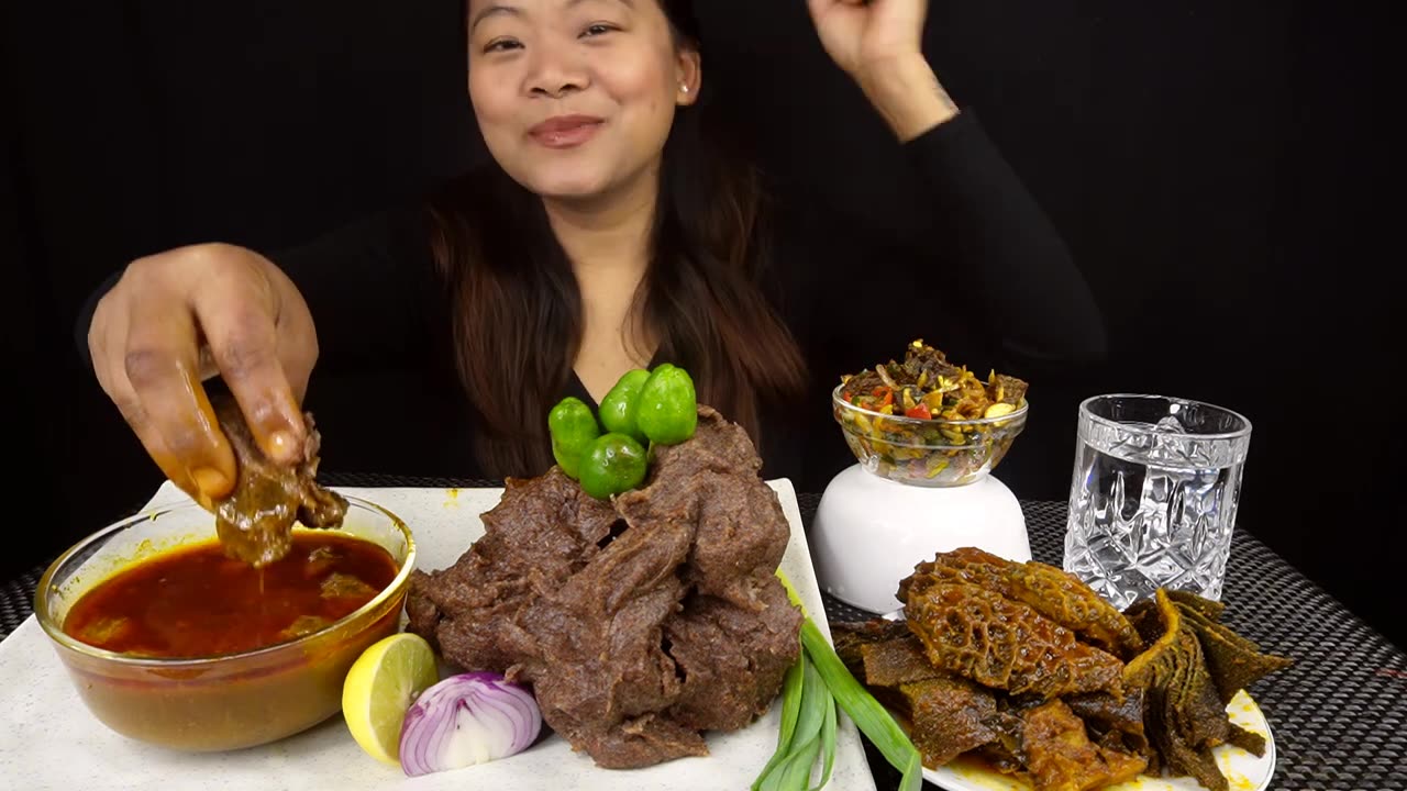 Eating ASMR, BUFF SADEKO, DHIDO WITH RECIPE AND DHIDO CURRY