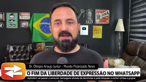 O Fim da LIBERDADE de EXPRESSÃO no WhatsApp by Mundo Polarizado | Olimpio Araujo Junior