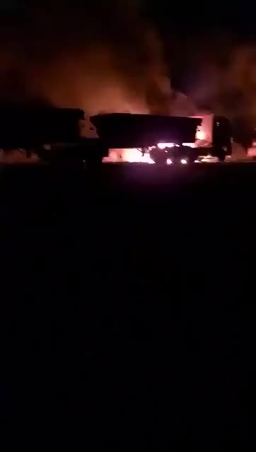 Johannesburg, South Africa: Torched Truck