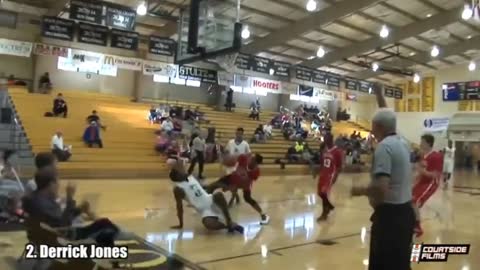 High school student dunk