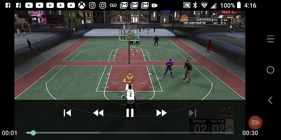 NBA 2k19 Crazy Posterizer on a lockdown defender