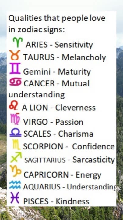 Qualities that people love in zodiac signs