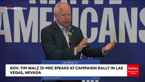 'That Is So Damn Racist'- Tim Walz Torches Trump During Native Americans For Harris Event In Vegas