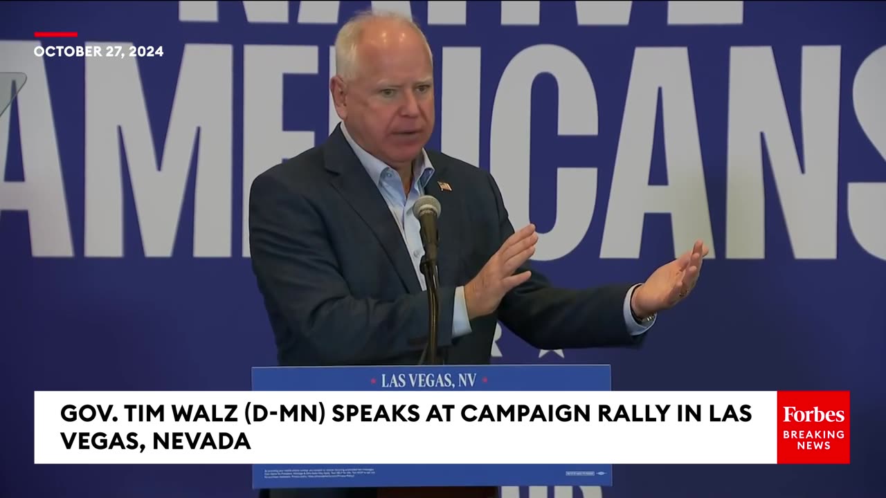 'That Is So Damn Racist'- Tim Walz Torches Trump During Native Americans For Harris Event In Vegas