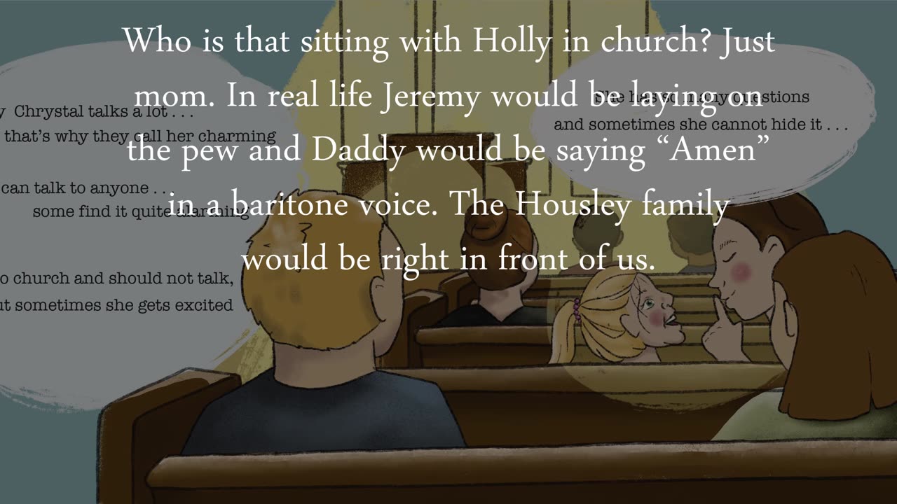 Introducing Charming Holly Chrystal: The church scene