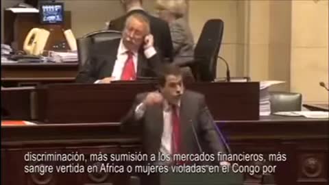 DIPUTADO BELGA DICE LAS VERDADES GLOBALISTAS EN EL CONGRESO.