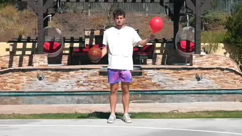 How many balloons does it take to make a basketball fly