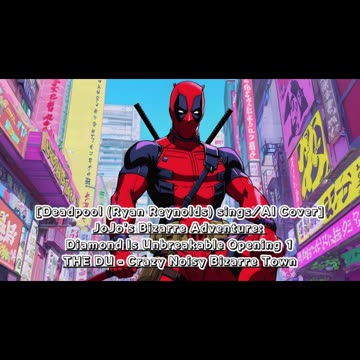 [Deadpool sings/AI Cover] JoJo's Bizarre Adventure: DU OP THE DU - Crazy Noisy Bizarre Town