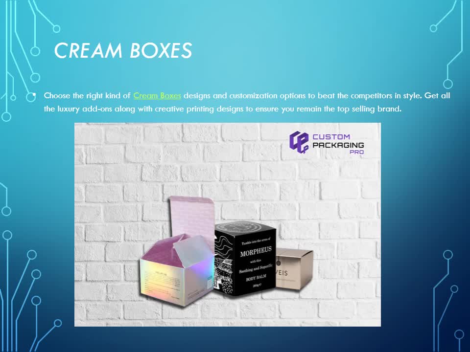 Printed Cream Boxes