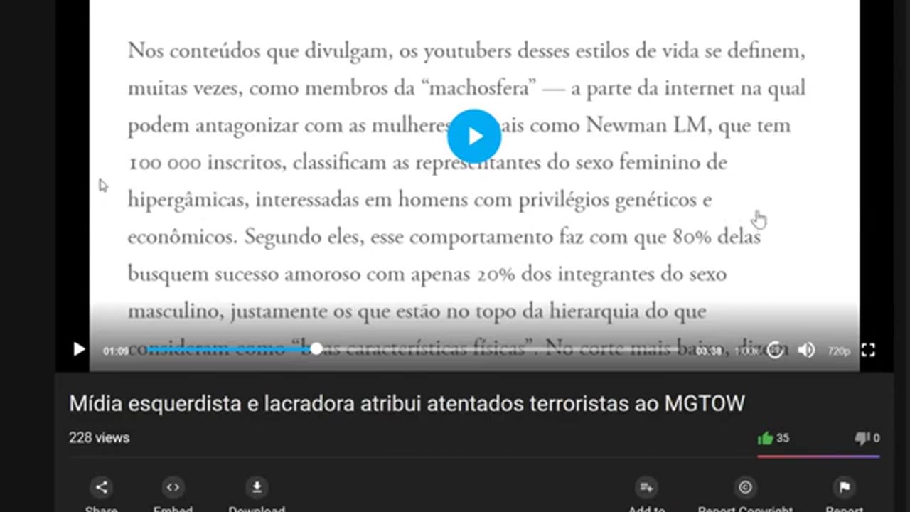 Von Baster - Sobre a reportagem da Veja contra Newman e Platinho