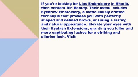 Best Lips Embroidery in Khatib