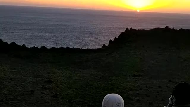 Wonderful sunrise in jeju island