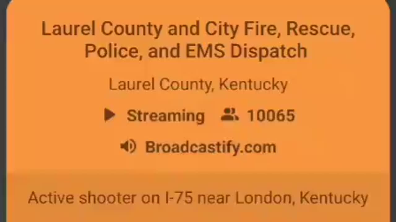 Mass shooting on I-75 interstate. 10 people have been shot I-75 in Laurel county, Kentucky