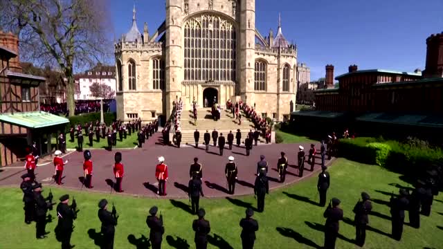 Harry rejoins royals for funeral procession