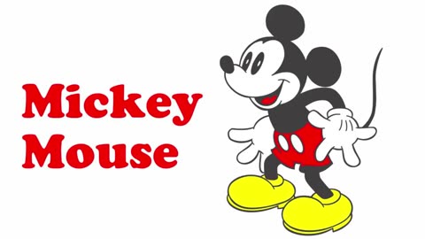 How to Draw Mickey Mouse Step by Step Easy for Kids and Coloring