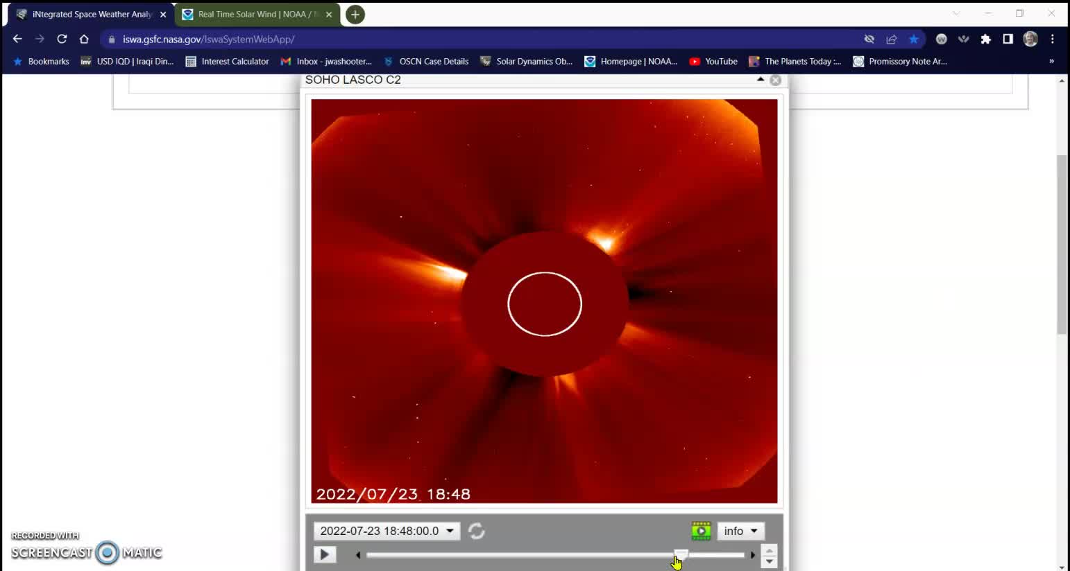 HOLY CRAP.. that's a huge CME inbound 07-23-22