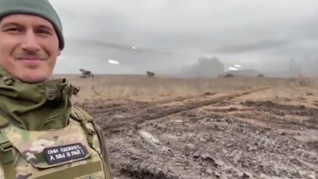 A russian solider take video with the weapons says *This is just beginning* 🇷🇺⚡