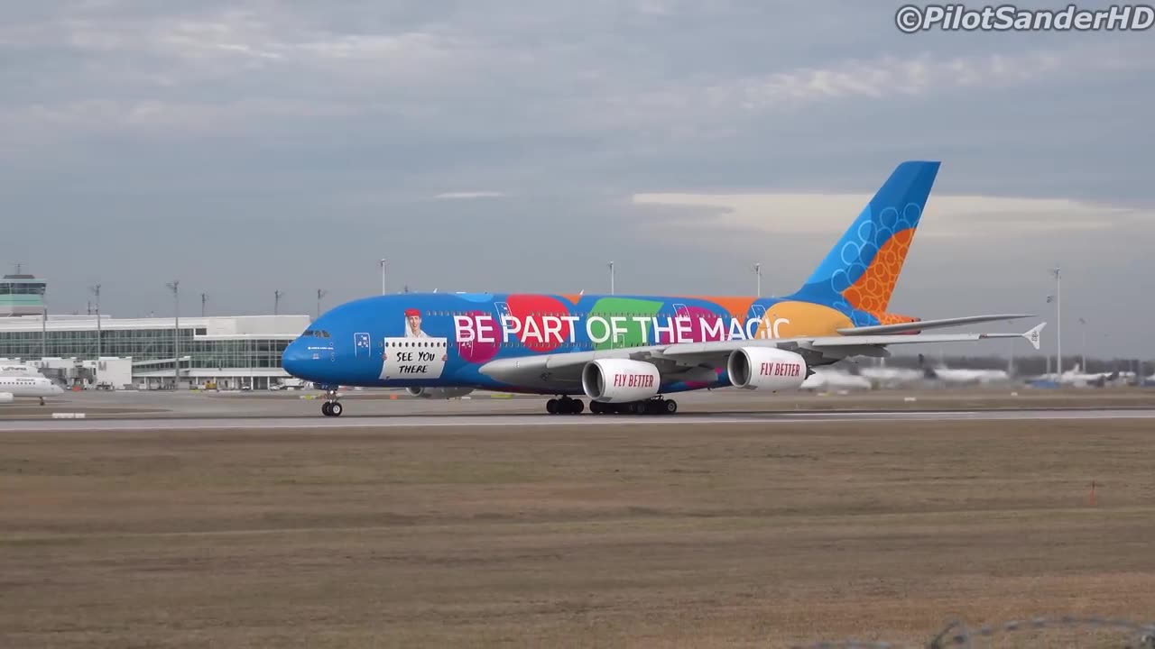 HEAVY PLANES TAKE OFF & LANDING _ A340-600, A380, B777, A350 AT Munich Airport