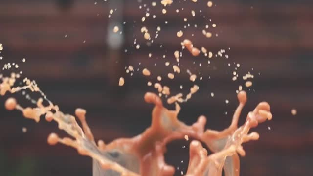 Coffee Splash in Slow Motion