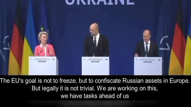 The goal of the European Union is to confiscate, not freeze, Russian assets