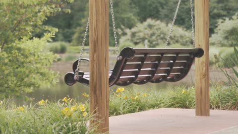 Swinging Bench in park