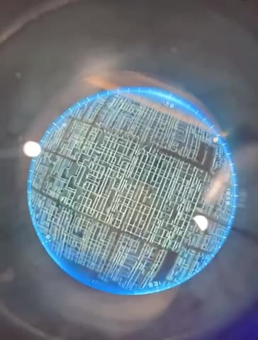 Zooming in on an iphone cpu to see its nano tech....