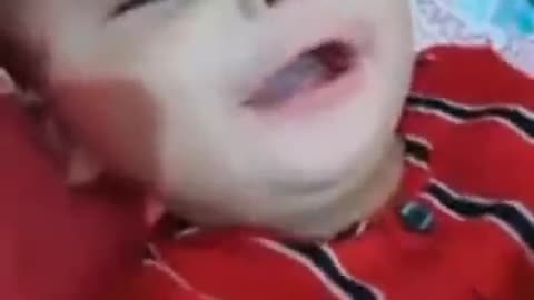 Cute baby laughing video