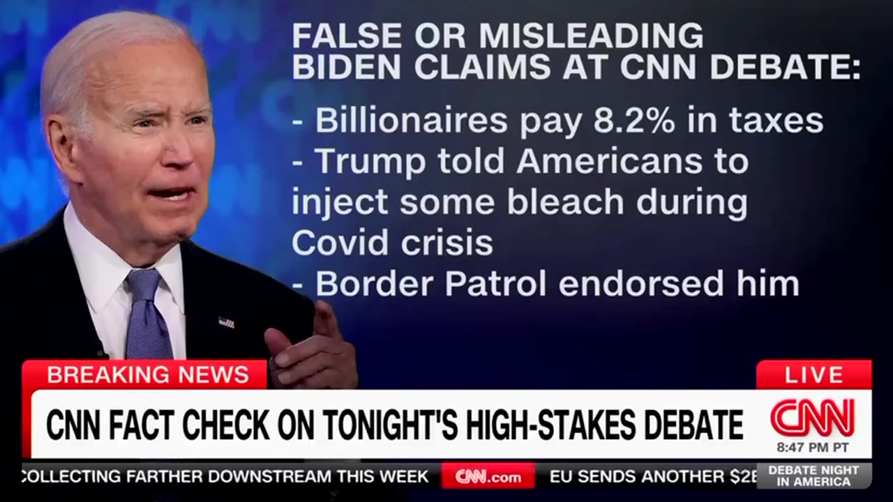 CNN says Biden is a lier - Trump Biden Debate [Biden got factchecked]