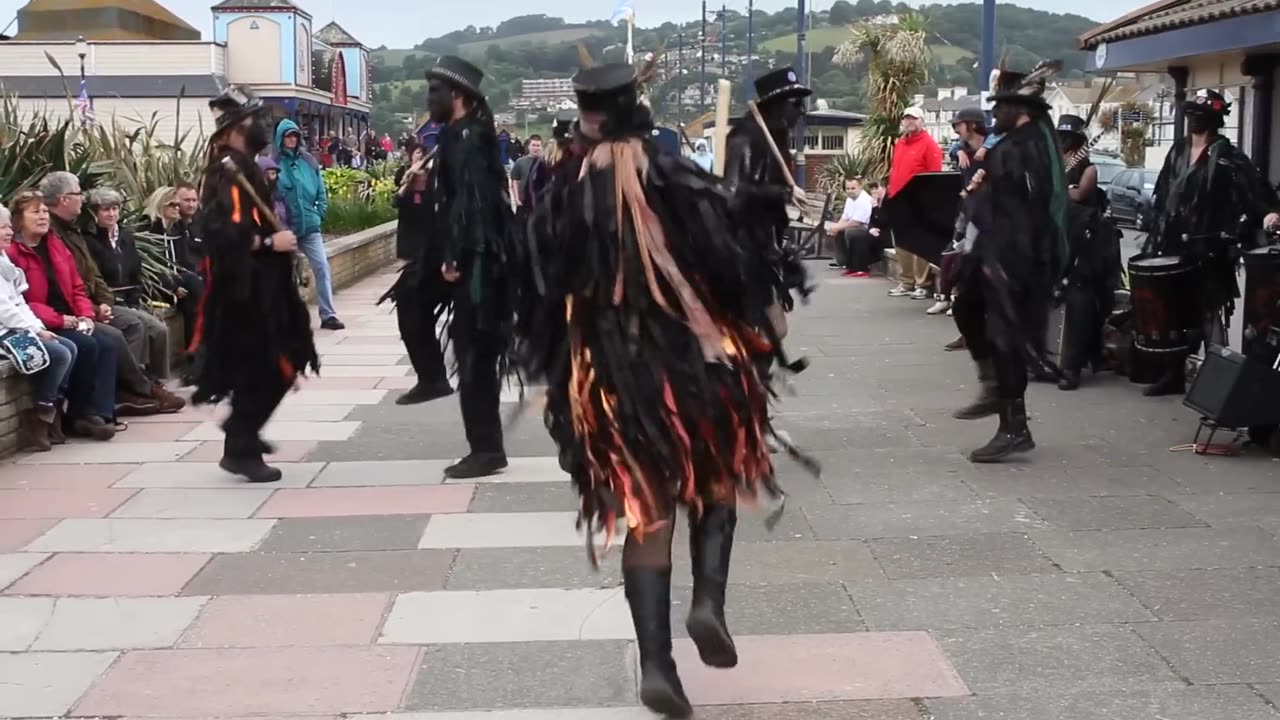 Beltane Border Morris- FIRE DANCE- Teignmouth Folk Festival 2013