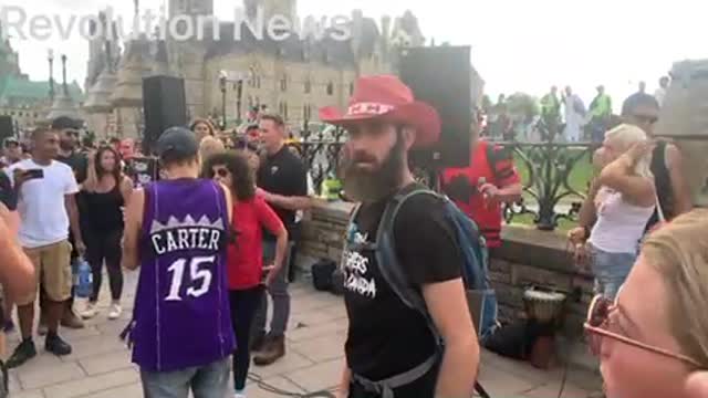 Canada day freedom rally at downtown Ottawa