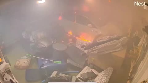 Electric Car Inside Garage Flooded by Hurricane Bursts Into Flames, Prompting Yet another EV Warning